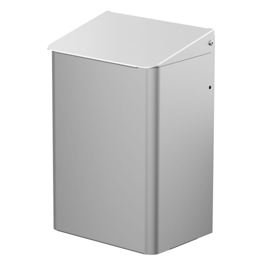 CWS Hygienebox mit Papiertütenhalter, 6 Liter Mattsilber