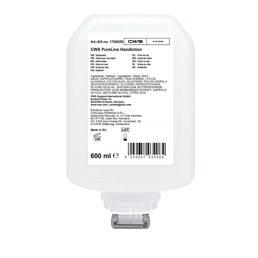 CWS PureLine Handlotion, 600 ml, vegan