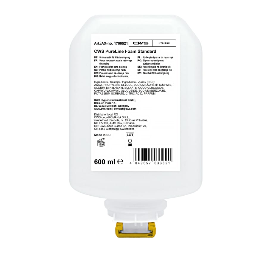 CWS PureLine Schaumseife, 600 ml Magnolienduft