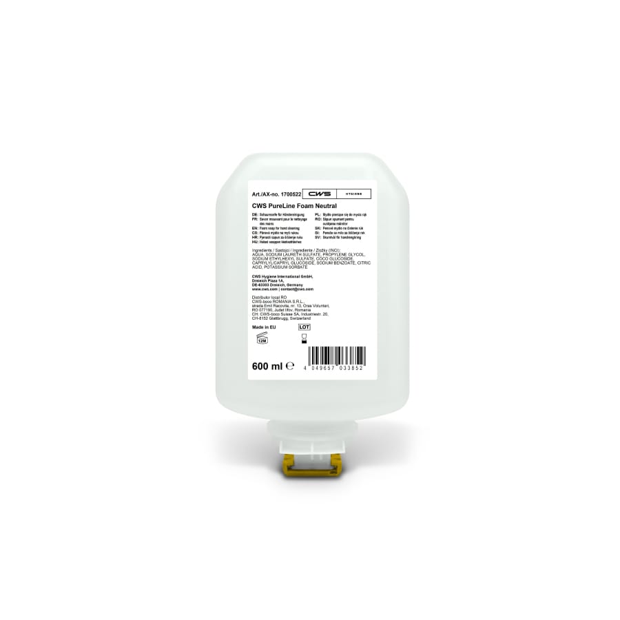 CWS PureLine Schaumseife, 600 ml parfümfrei