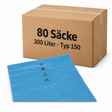 DEISS PREMIUM Abfallsack 300 Liter blau mit Seitenfalte, Typ 150 1 Karton = 80 Saecke