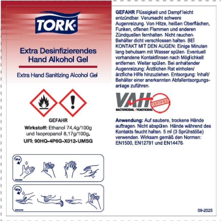 Tork Extra Desinfizierendes Hand Alkohol Gel S5 System