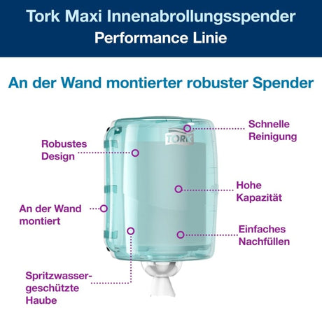 Tork Performance Innenabrollungsspender Großrolle effiziente Papierentnahme