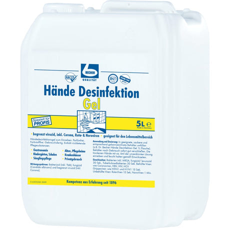 Dr. Becher Hände Desinfektion Gel 5 Liter