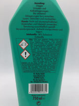 Dr. Becher Urinstein Entferner – Kraftvoll gegen hartnäckige Ablagerungen! – 750 ml Flasche Rückseite mit Inhaltsstoffen.