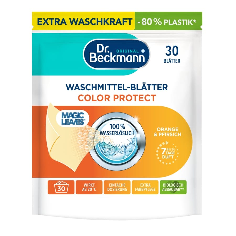 Dr. Beckmann Waschmittel-Blätter Color Protect Orange & Pfirsich