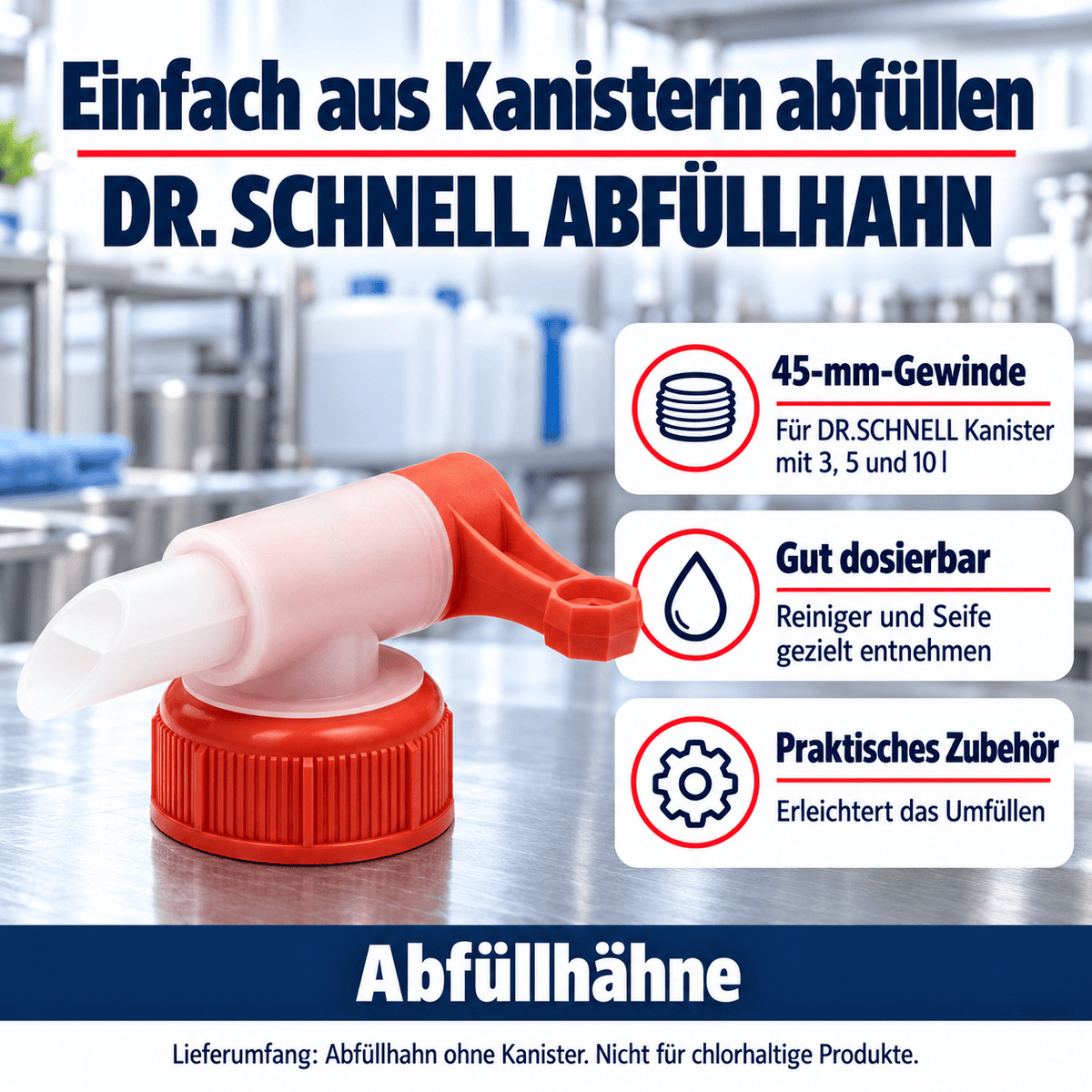 Dr. Schnell Abfüllhahn für 10 Liter Kanister