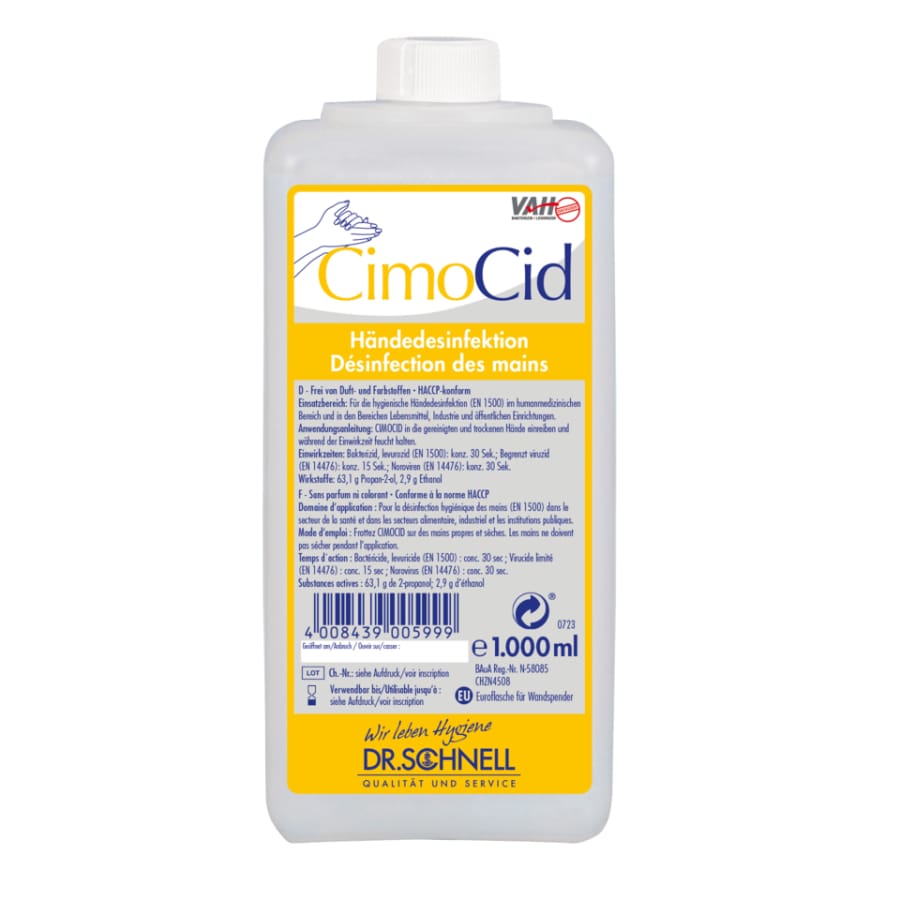 Dr. Schnell CimoCid Händedesinfektion 1 Liter Euroflasche
