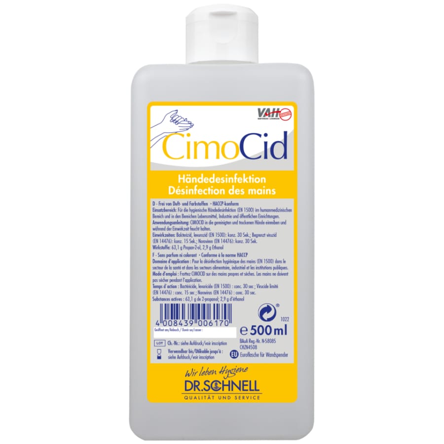 Dr. Schnell CimoCid Händedesinfektion 500 ml Euroflasche