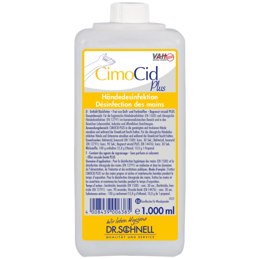 Dr. Schnell CimoCid Plus Händedesinfektion 1 Liter Euroflasche