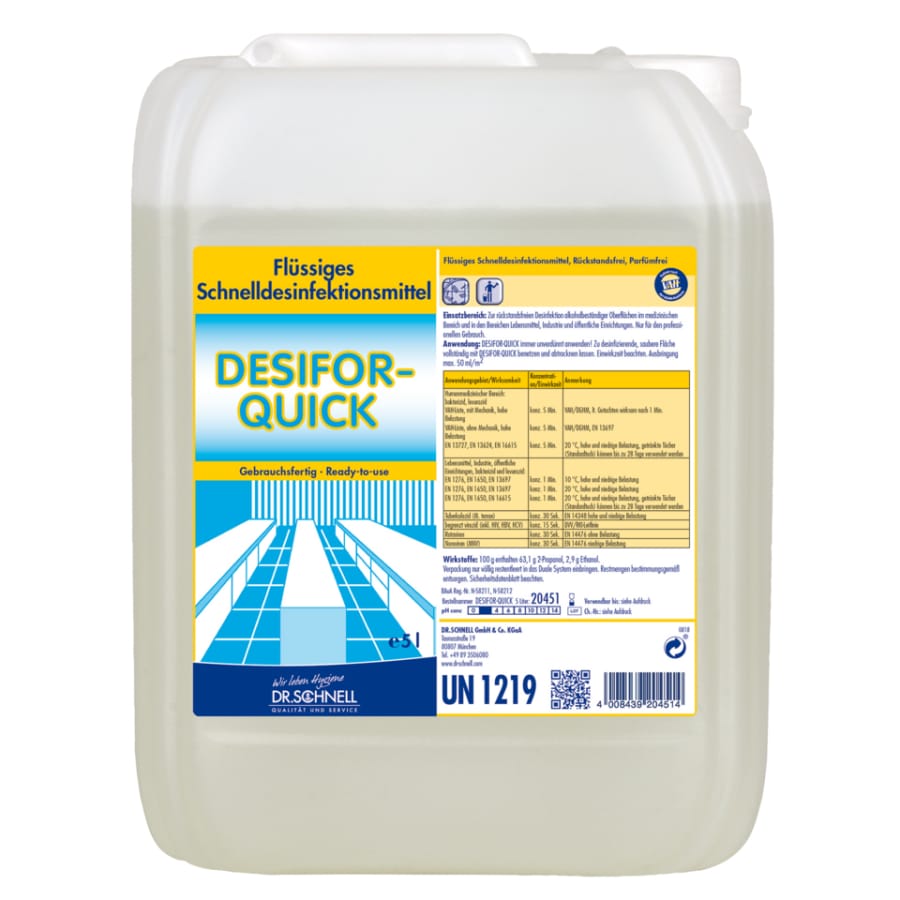 Dr. Schnell DESIFOR-QUICK Flächendesinfektionsmittel 5 Liter Kanister