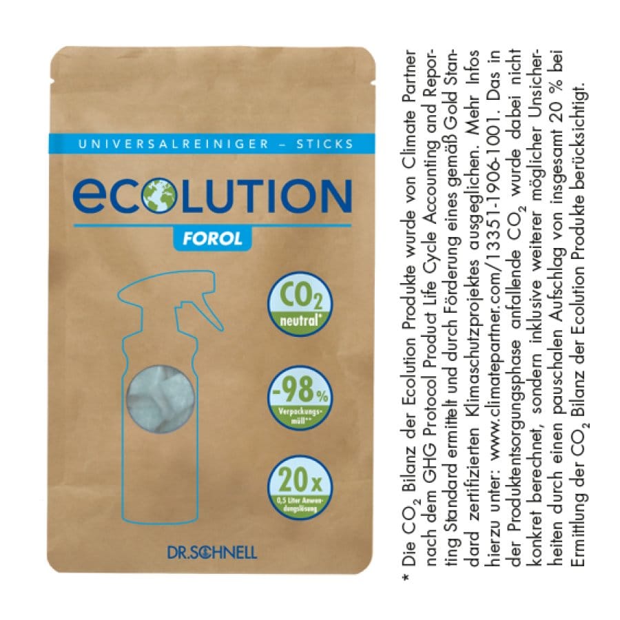 Dr. Schnell ECOLUTION FOROL Sticks Universalreiniger Aktionsset mit Handsprüher