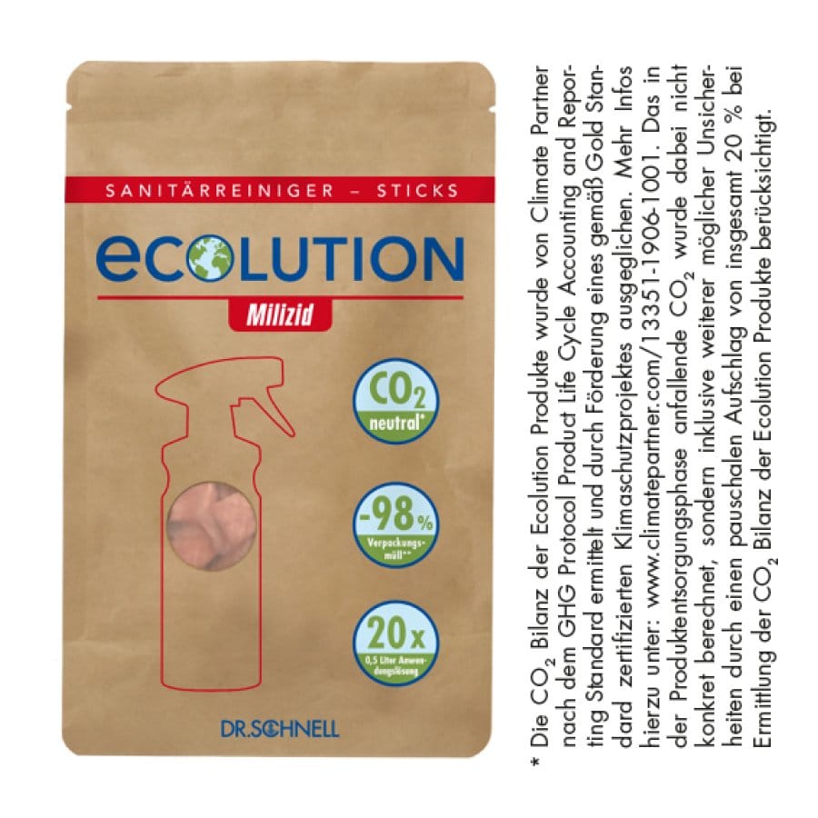 Dr. Schnell ECOLUTION MILIZID Sticks Sanitärreiniger Aktionsset mit Handsprüher