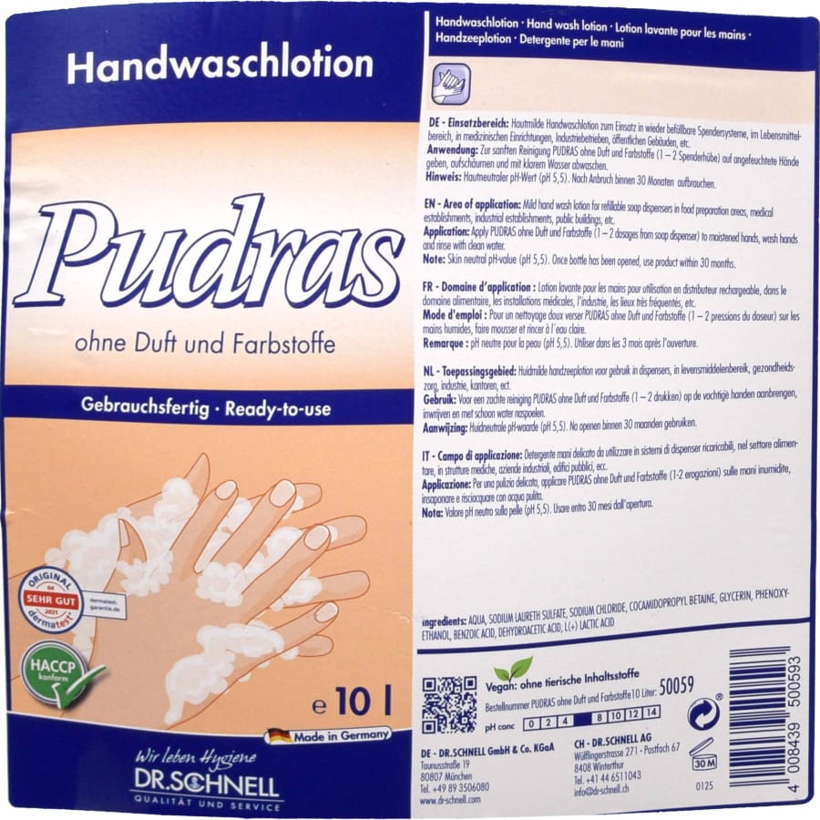Dr. Schnell PUDRAS Duft- und farbstofffreie Flüssigseife