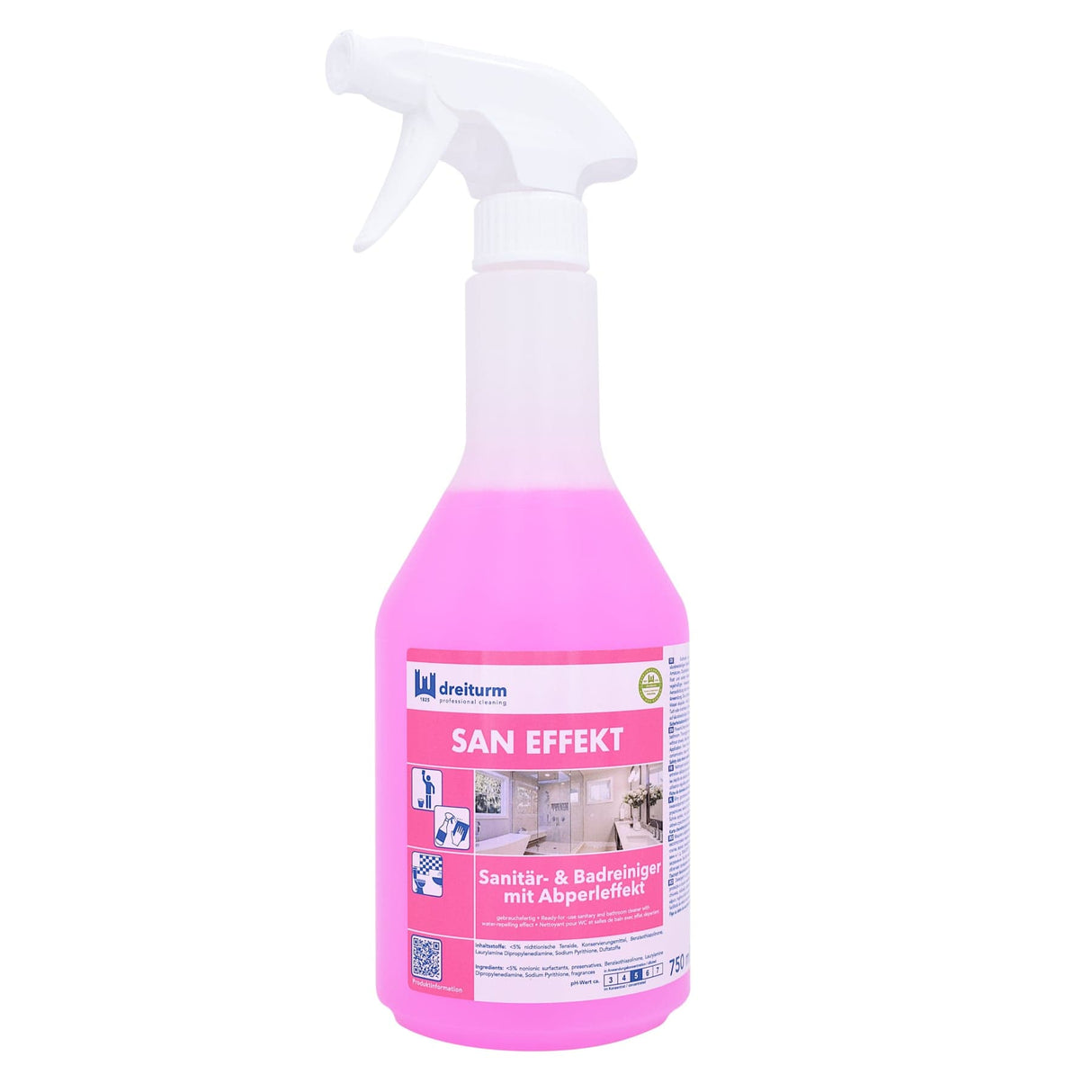 Dreiturm San-Effekt Sanitär-& Badreiniger mit Abperleffekt 750 ml