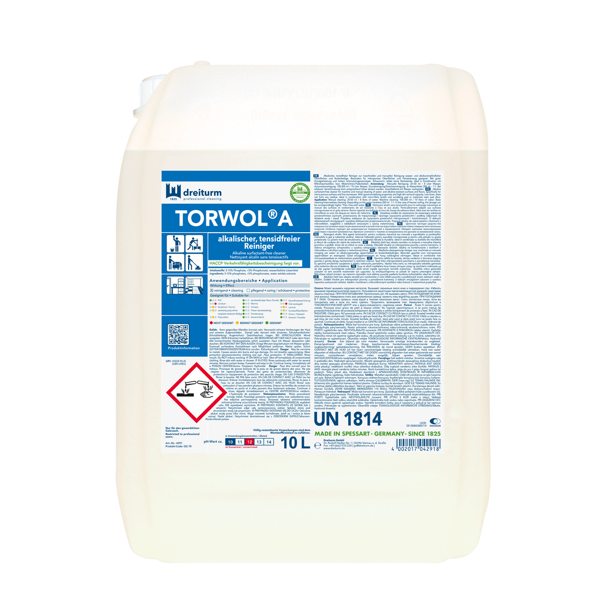 Dreiturm TORWOL A alkalischer tensidfreier Reiniger
