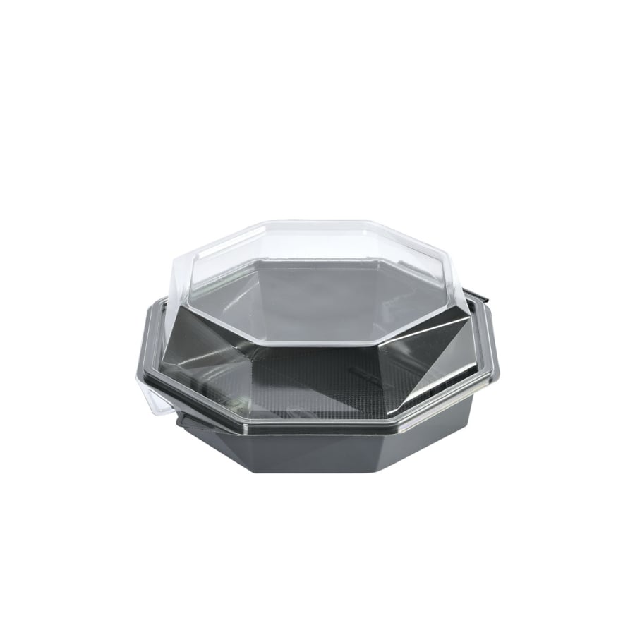 Duni Octaview Take-away-Box mit Deckel, ungeteilt, grau