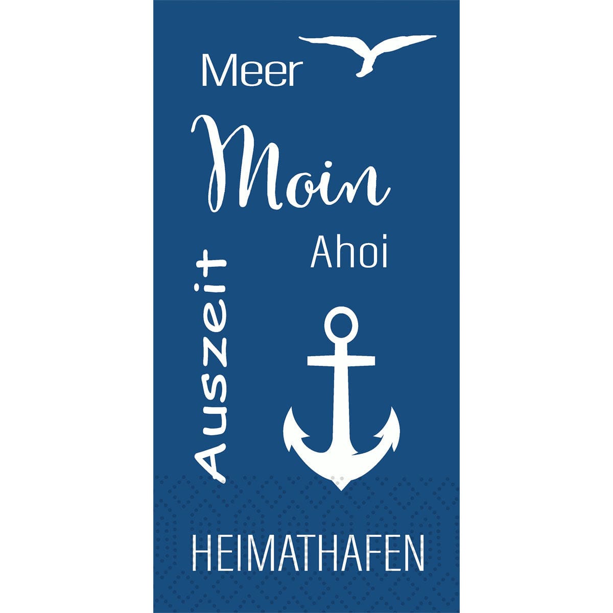 Duni Serviette Meer + Ahoi 33 x 33 cm 1/8 Falz 2-lagig