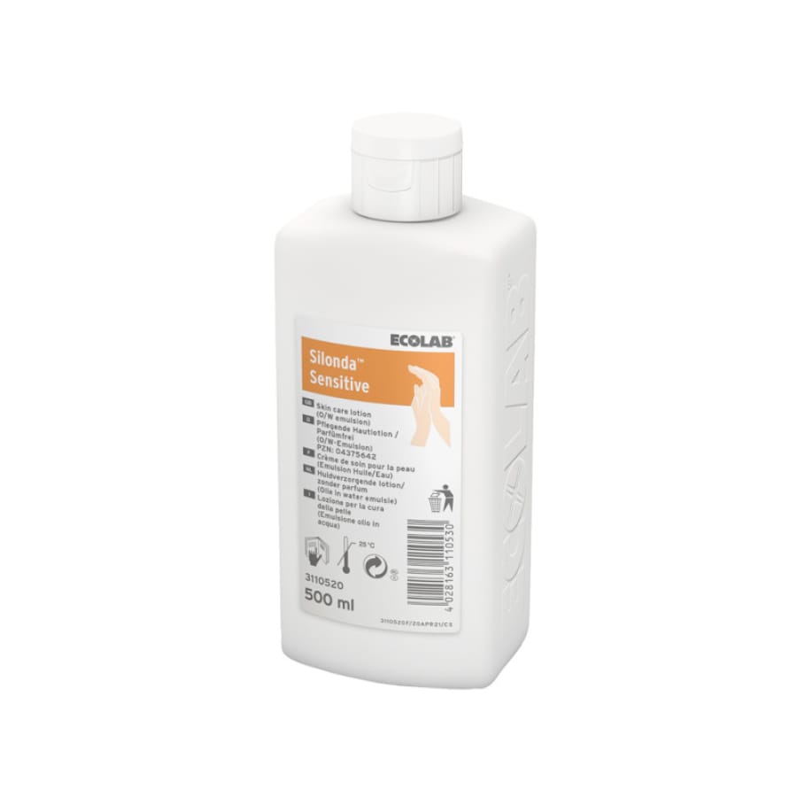 ECOLAB Hautpflege-Lotion Silonda Sensitive Karton (24 × 0,5 Liter)
