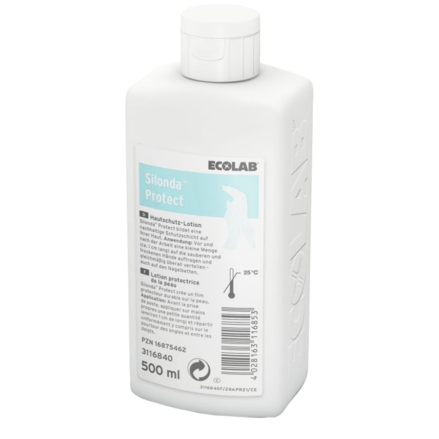 ECOLAB Hautschutz Lotion Silonda Protect, unparfümiert Karton 6 x 500 ml