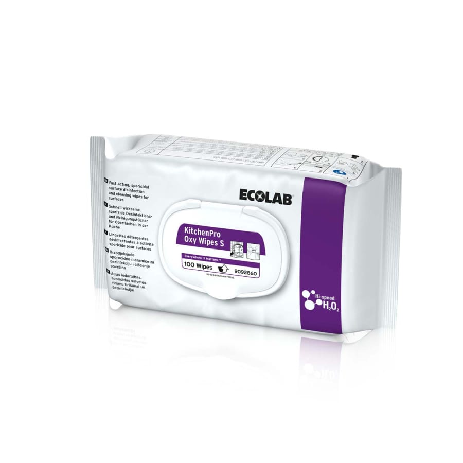 ECOLAB KitchenPro Oxy Wipes S Desinfektionstücher 1 Karton (600 Tücher)