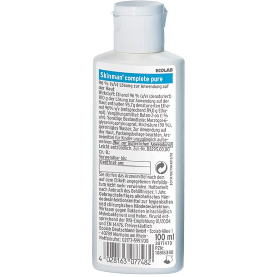 ECOLAB Skinman® complete pure Händedesinfektion 100 ml
