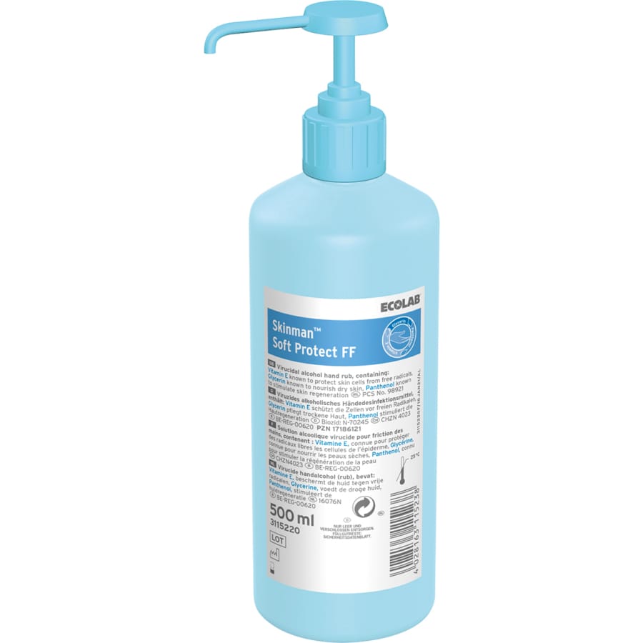 ECOLAB Skinman® Soft Protect FF Händedesinfektionsmittel 500 ml Pumpflasche