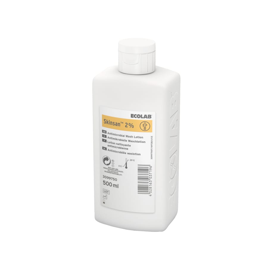ECOLAB Skinsan® 2% Waschlotion- und Schaum, antimikrobiell 500 ml Flasche (Lotion)