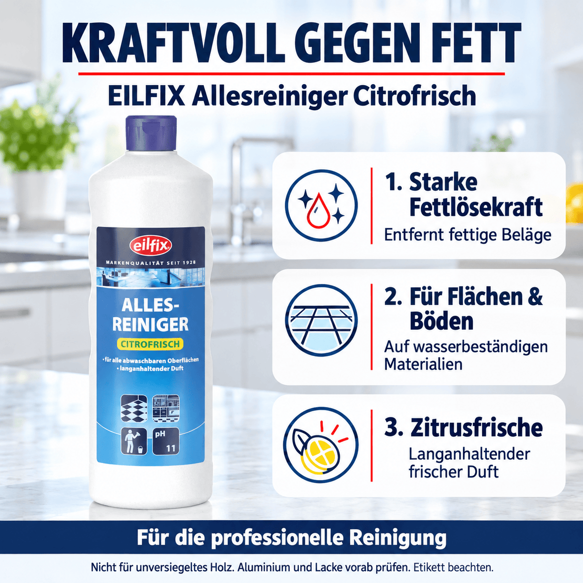 EILFIX Allesreiniger Citrofrisch – fettlösend, hygienisch, frischer Duft