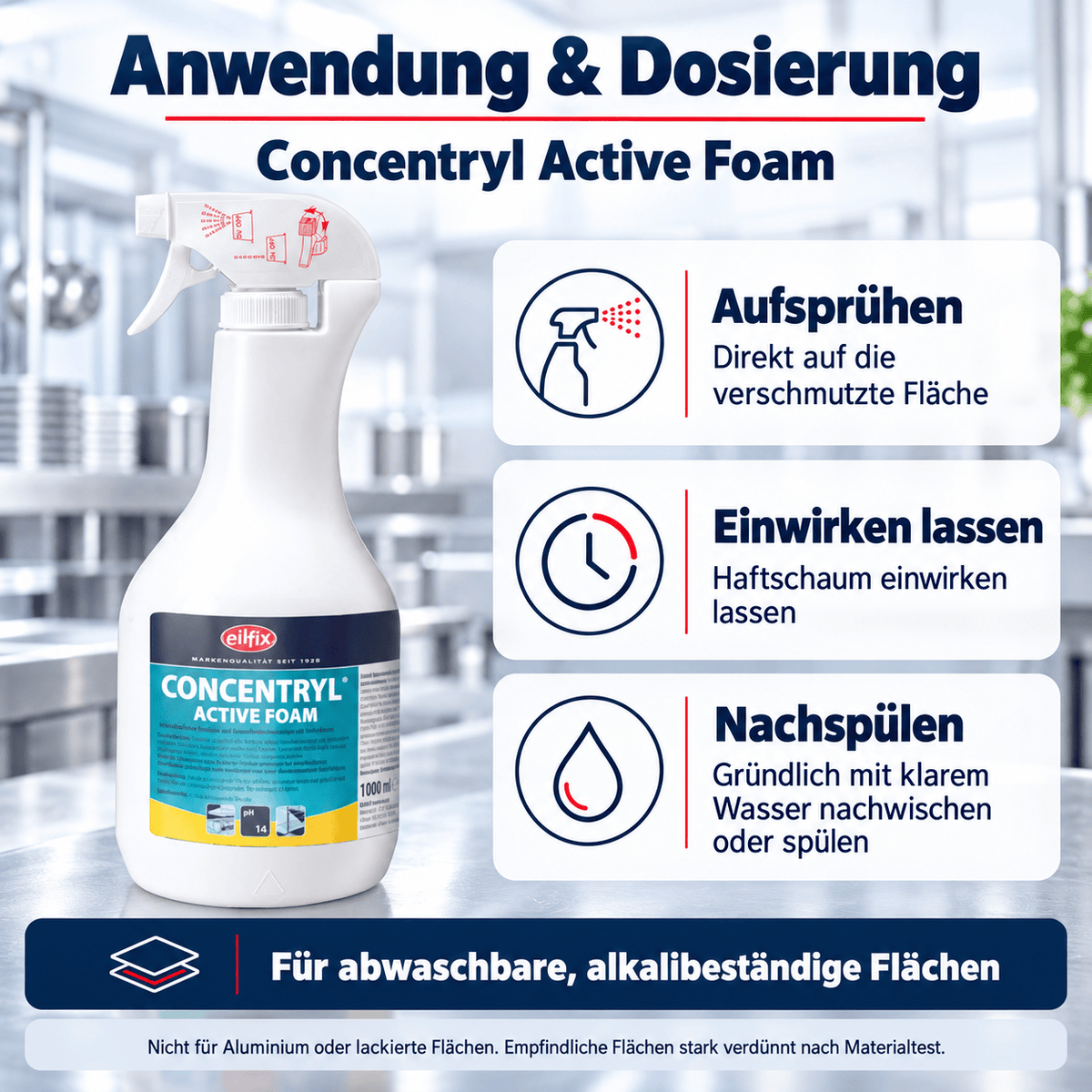 EILFIX Concentryl Active Foam hochalkalischer Fettlöser mit Haftschaum
