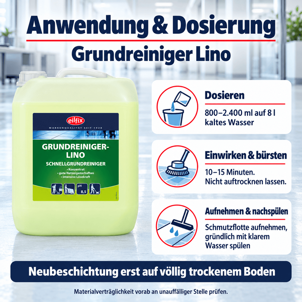 EILFIX GRUNDREINIGER LINO für Linoleum Böden