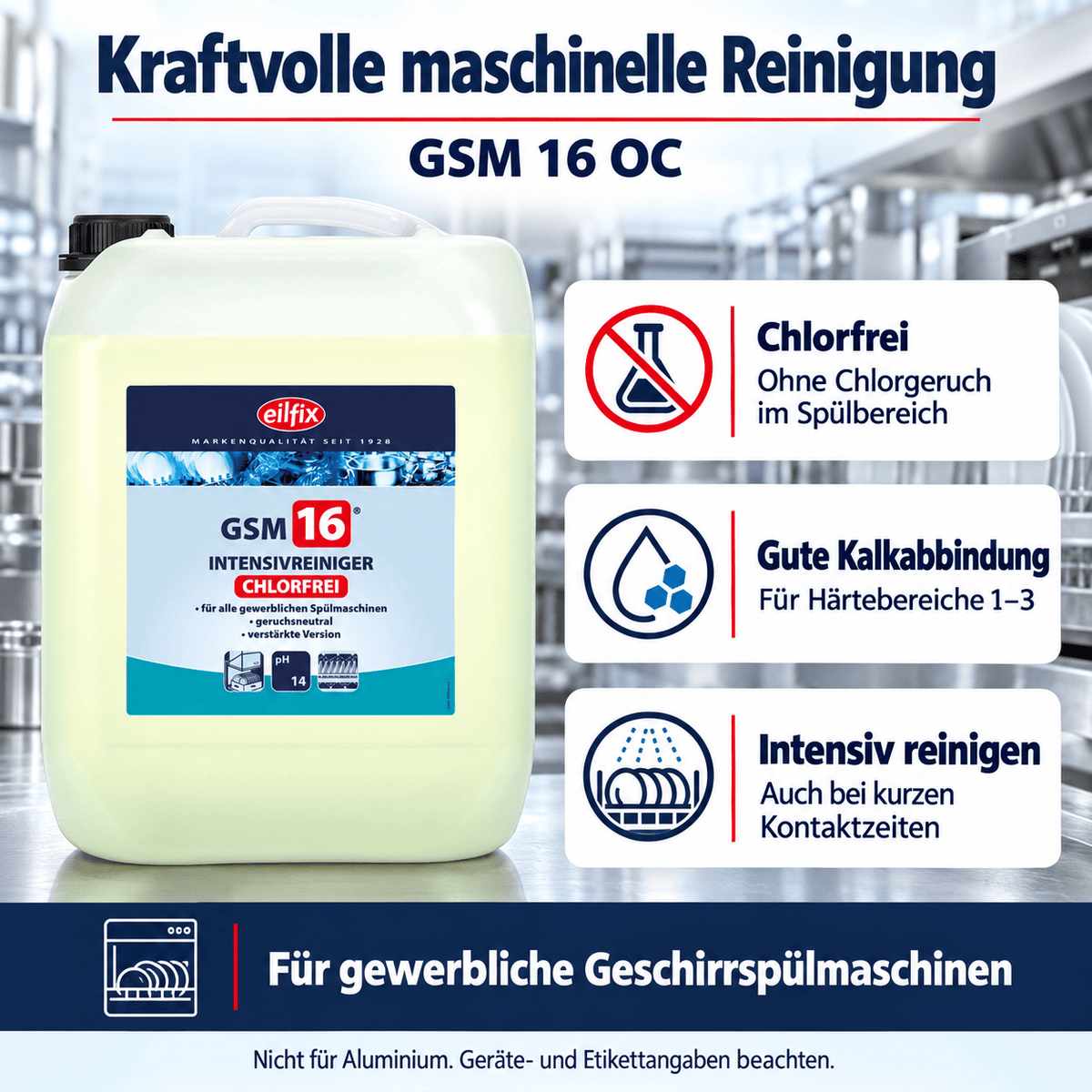 EILFIX GSM 16 OC chlorfreier Intensiv Reiniger für Geschirrspülmaschinen