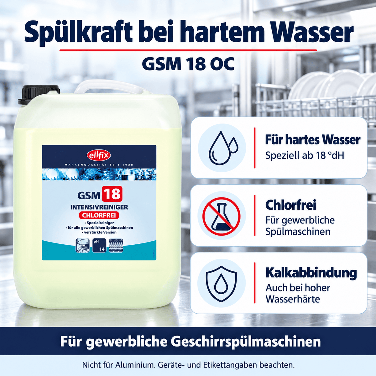 EILFIX GSM 18 OC chlorfreier Intensiv Reiniger Geschirrspülmaschinen