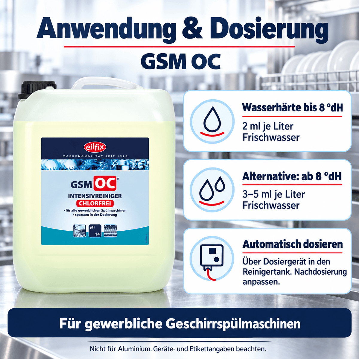 EILFIX GSM OC chlorfreier Intensiv Reiniger für Geschirrspülmaschinen