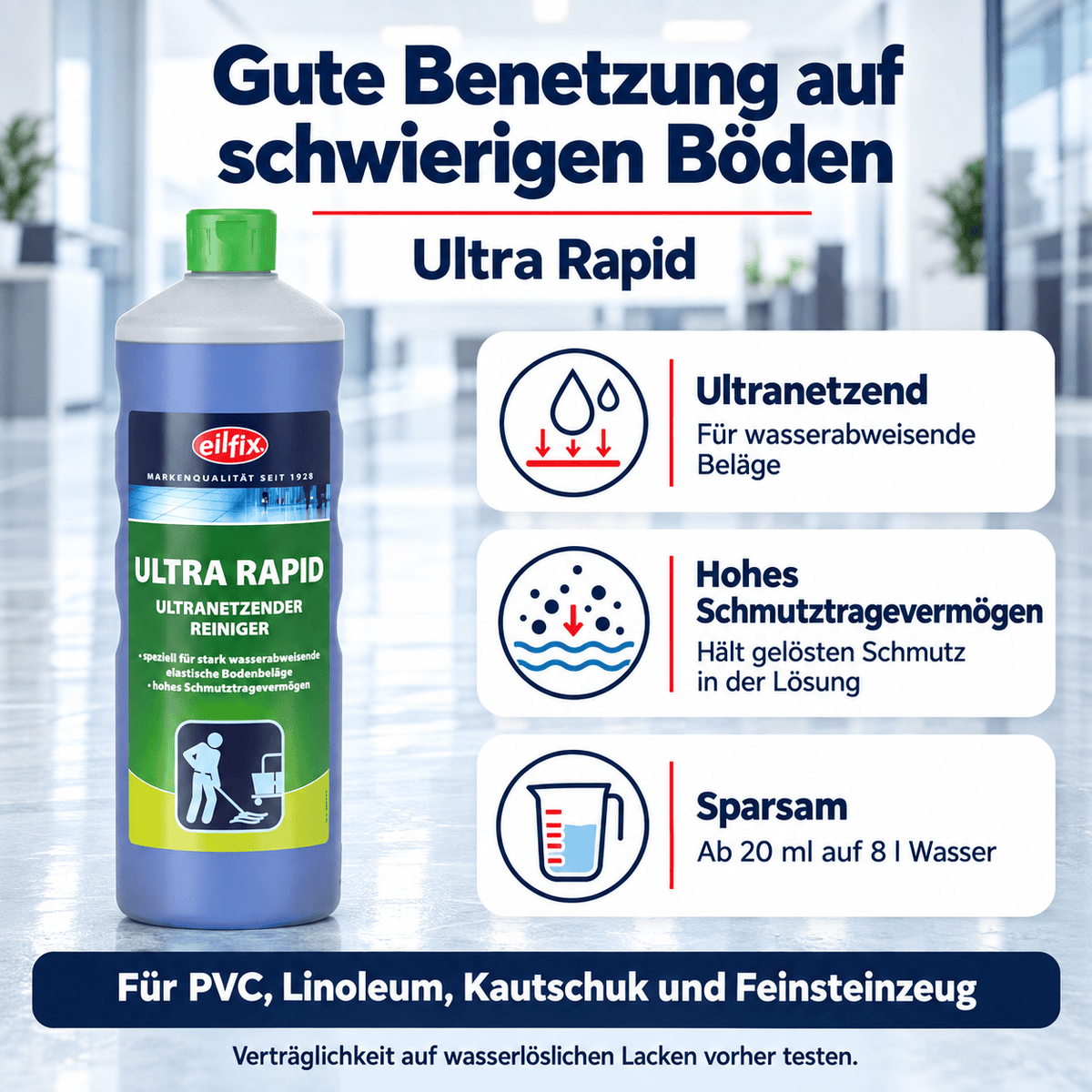 EILFIX ULTRA RAPID – Ultranetzender Reiniger für anspruchsvolle Bodenflächen