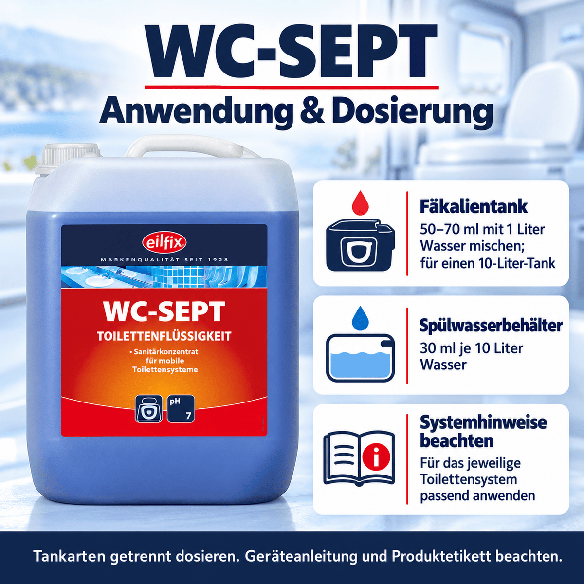 EILFIX WC-SEPT Toilettenflüssigkeit für Campingtoiletten