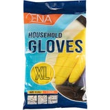 ENA Household Haushaltshandschuhe, Latex, gelb 1 Karton = 144 Paar, Größe XL