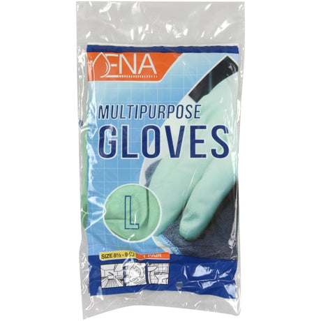 ENA Multipurpose Haushaltshandschuhe, grün 1 Karton (12 Packungen), 12 Paar, 144 Paar, L