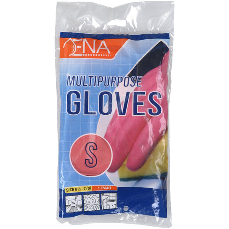 ENA Multipurpose Haushaltshandschuhe, rot 1 Karton (12 Packungen), 12 Paar, 144 Paar, S