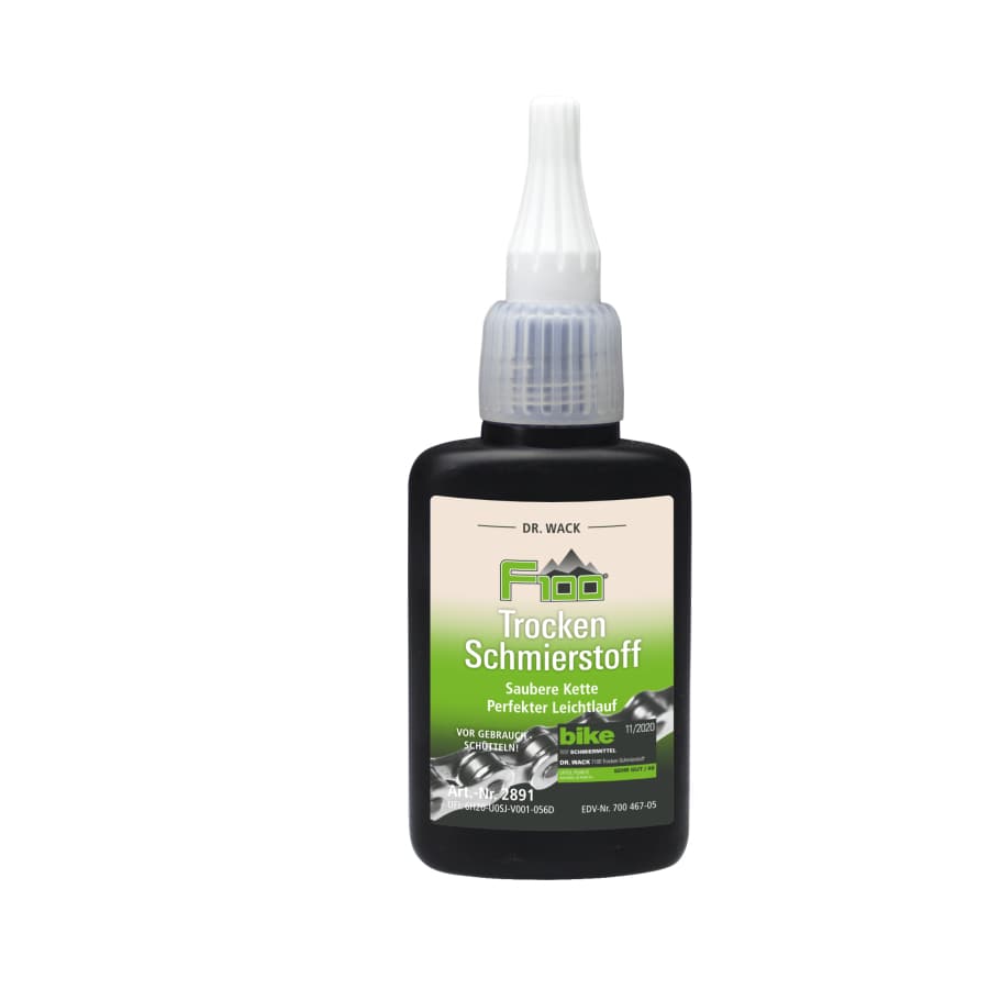 F100 Trocken Schmierstoff, abschleuderfrei 50 ml Tropfflasche