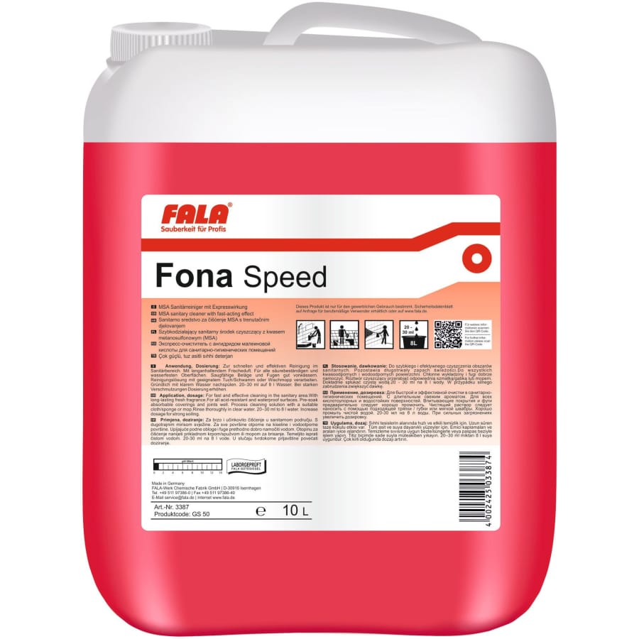 FALA Fona Speed Sanitärreiniger 10 Liter Kanister