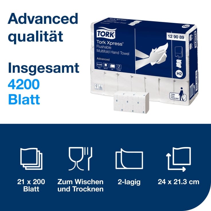 Tork Xpress Multifold Papierhandtücher Interfold schnellauflösend Händehygiene