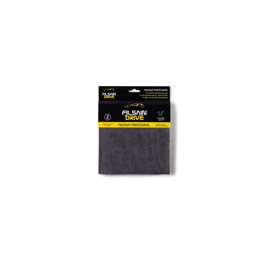 Filsain Drive Mikrofasertuch Premium Professional, grau, 2-teilig