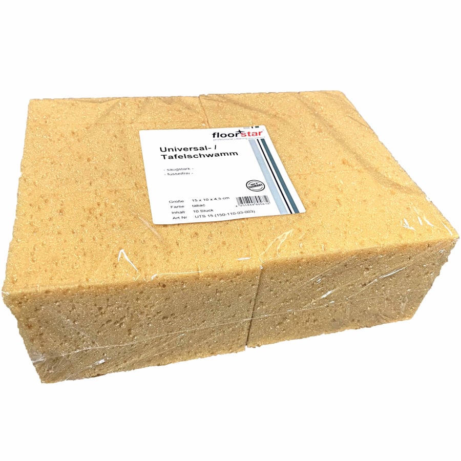 floorstar Tafelschwamm UTS 15 in Tabac, Packung mit 10 Stück