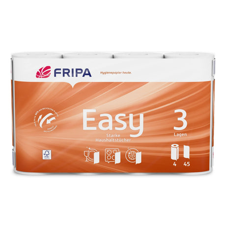 Fripa Easy Küchenrolle, 3-lagig 1 Packung = 4 Rollen à 45 Blatt