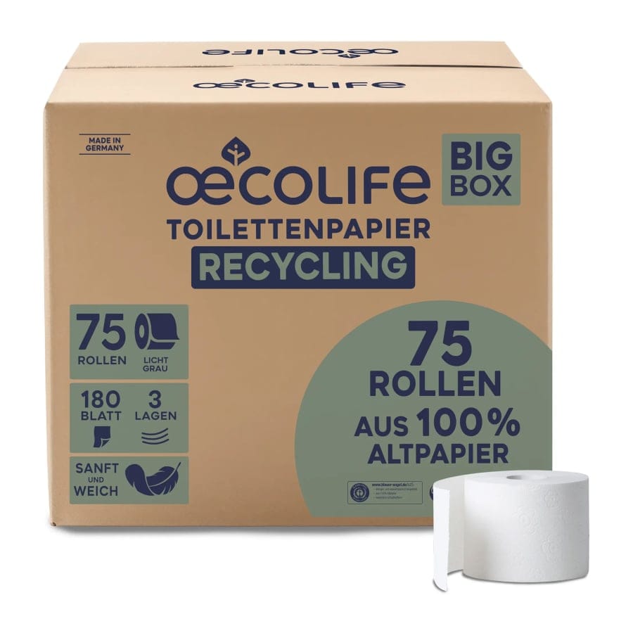 Fripa oecolife Recycling-Toilettenpapier, 3-lagig