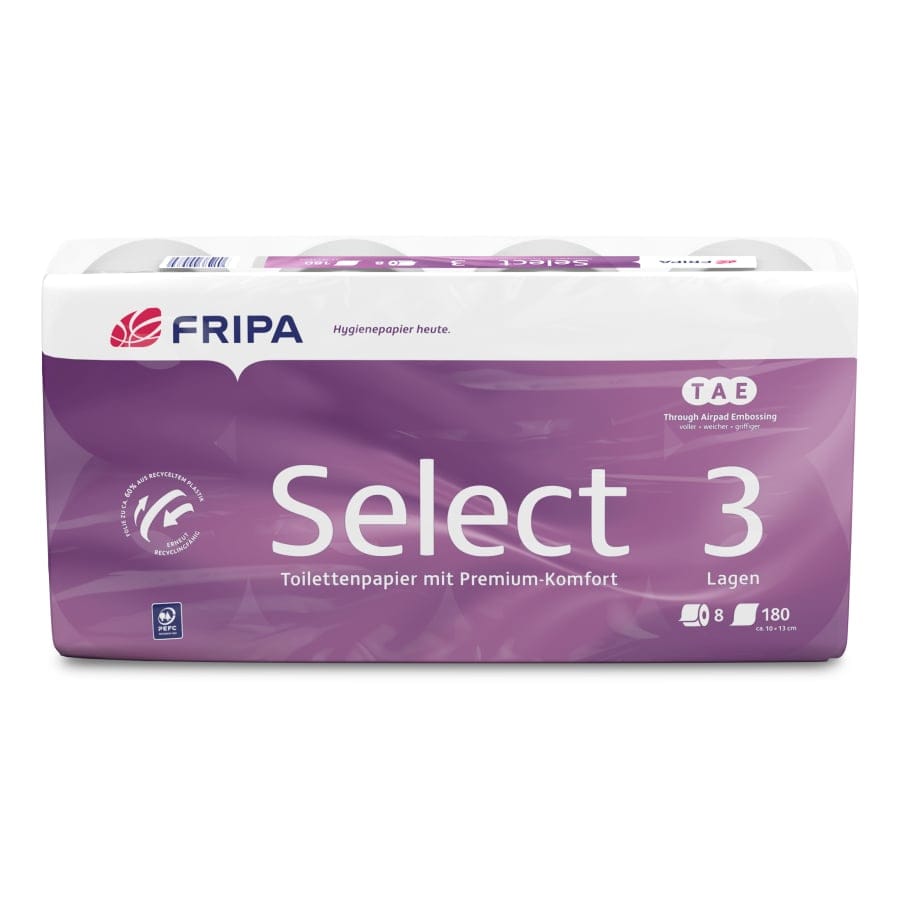 Fripa Select TAE Toilettenpapier, 3-lagig