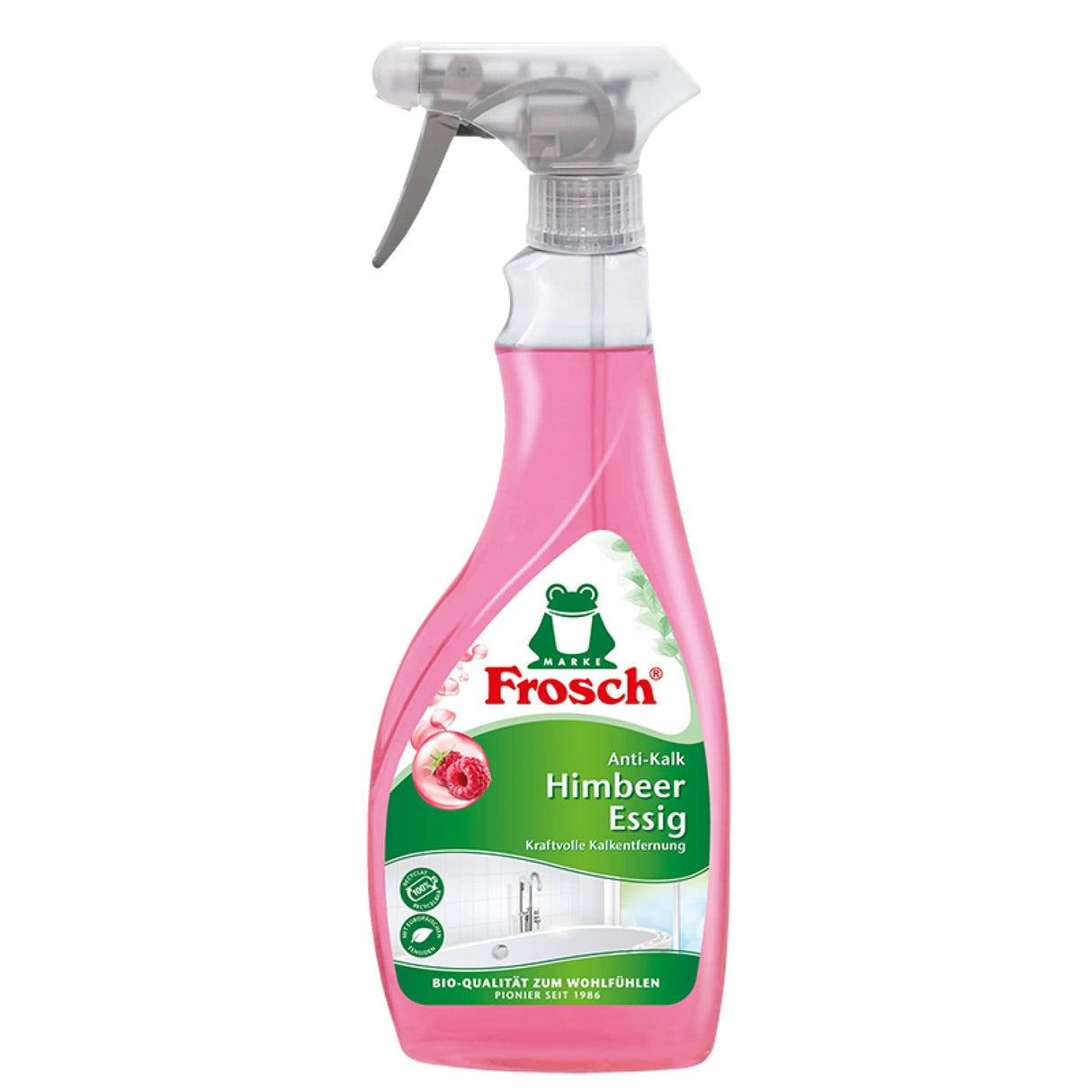 Frosch Kalkreiniger Antikalk Himbeeressig 500 ml, Mit Recyceltem Spruehkopf