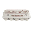Funny Eierschachteln, bedruckt mit "10 Frische Eier", weiß