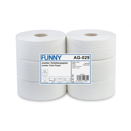 Funny Jumbo Toilettenpapier, 3-lagig, Ø 24 cm, hochweiß
